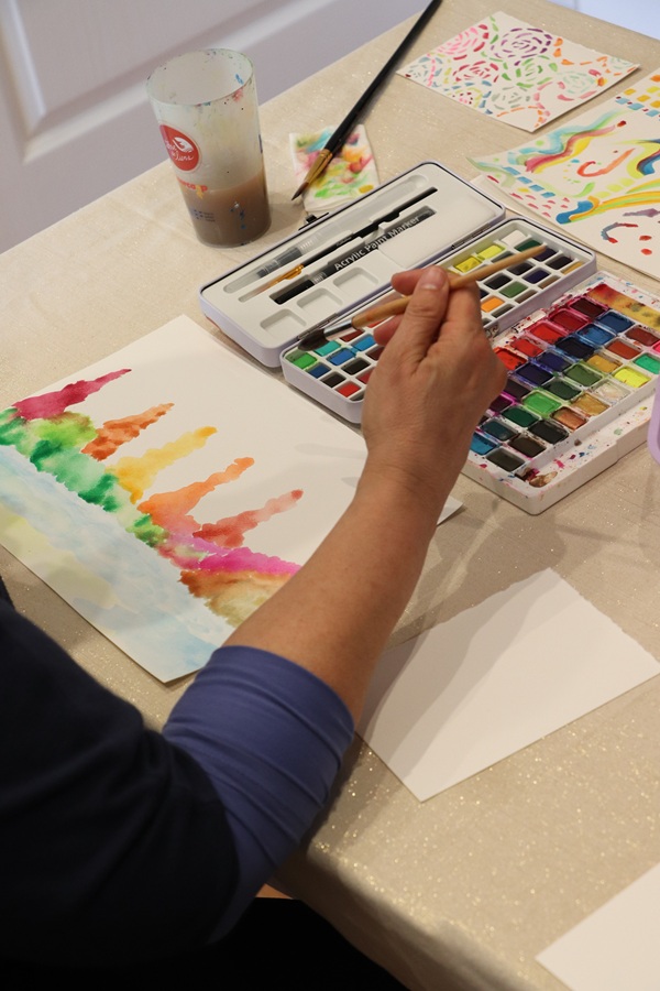 Atelier d'aquarelle intuitive — visuel événement