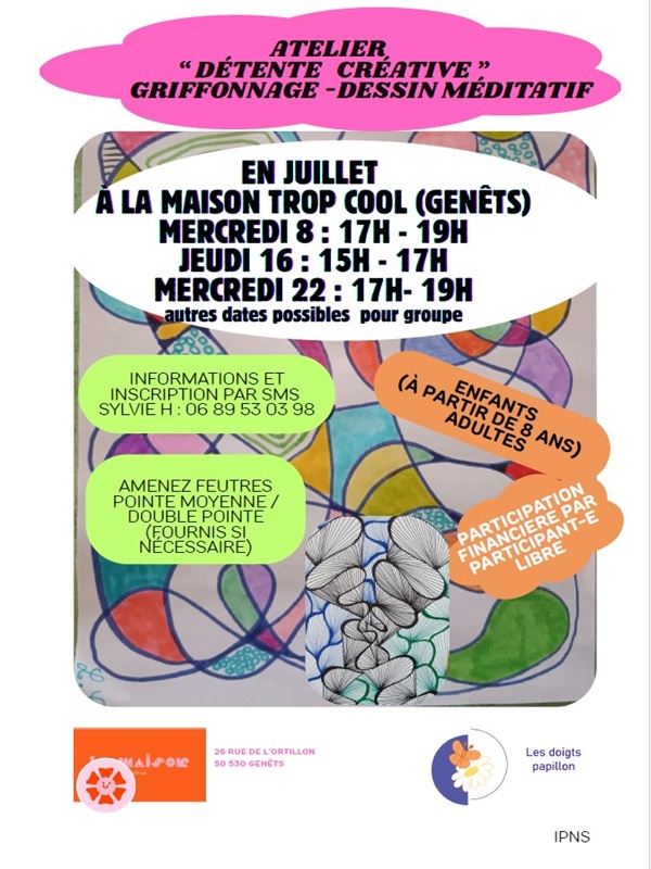 Atelier détente créative "griffonnage - dessin méditatif"