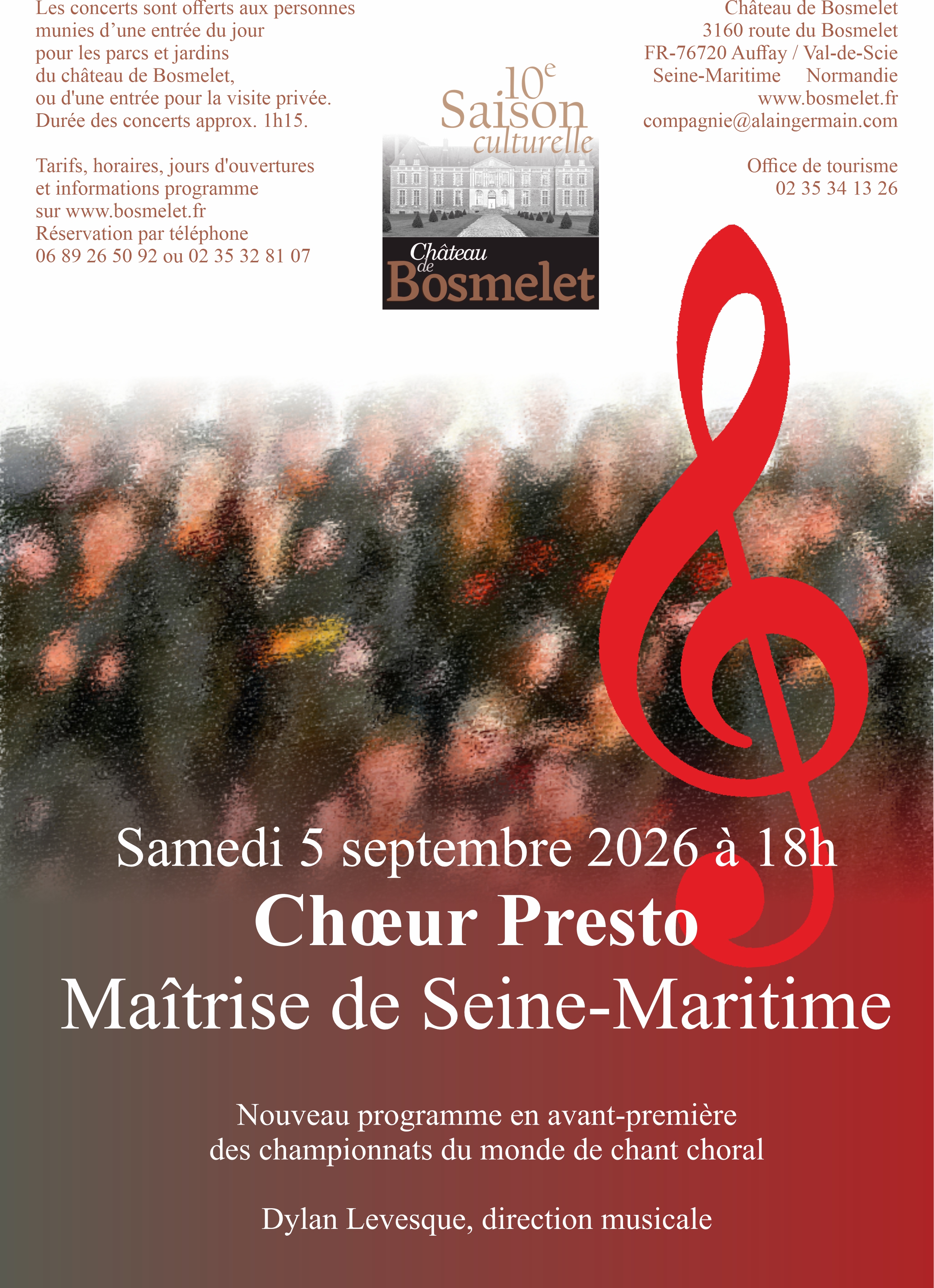 Concert au Bosmelet : Choeur Presto, Maîtrise de Seine-Maritime