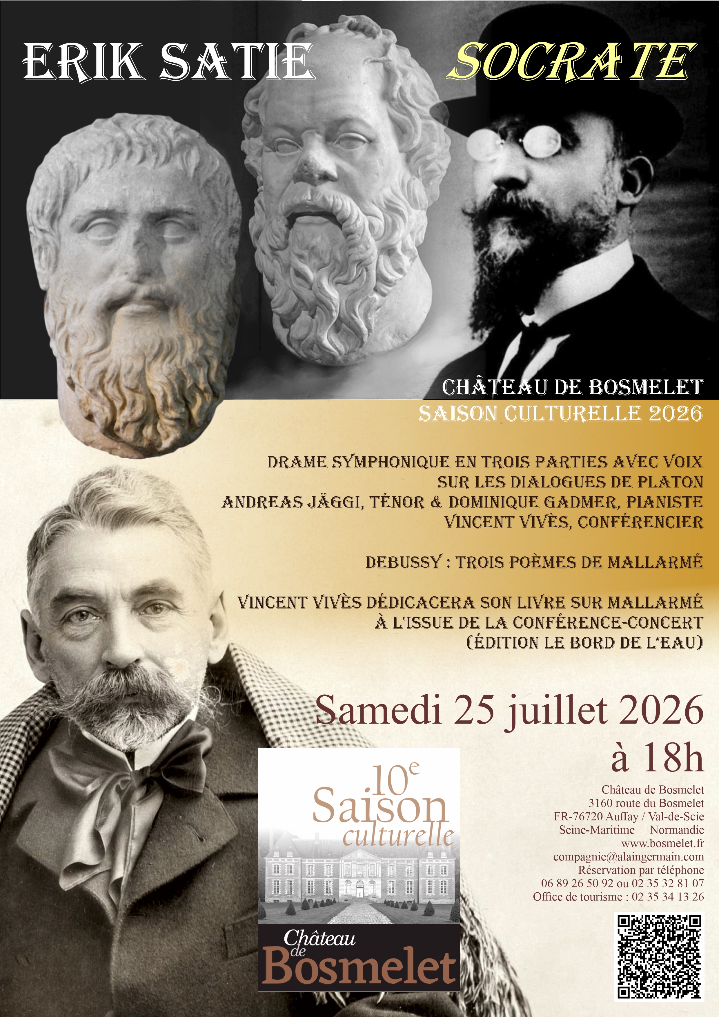 Concert-conférence au Bosmelet : "Socrate" et "Trois poèmes de Mallarmé"