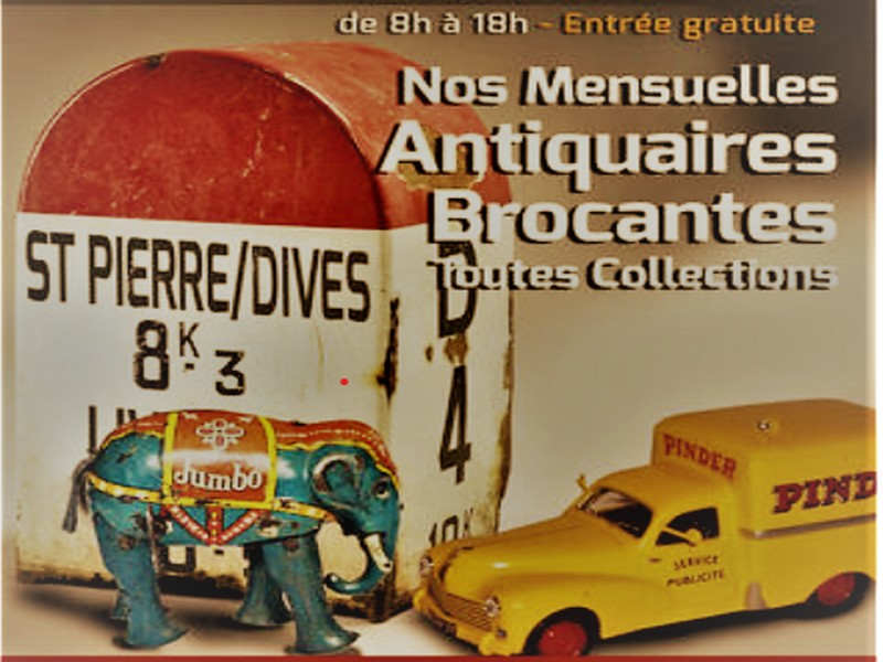 Marché d'antiquités brocantes mensuel de Saint-Pierre-en-Auge (1/1)