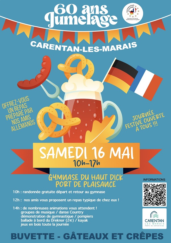 Journée festive à l'occasion des 60 ans de jumelage entre Carentan-les-Marais et Waldfischbach-Burgalben — visuel événement