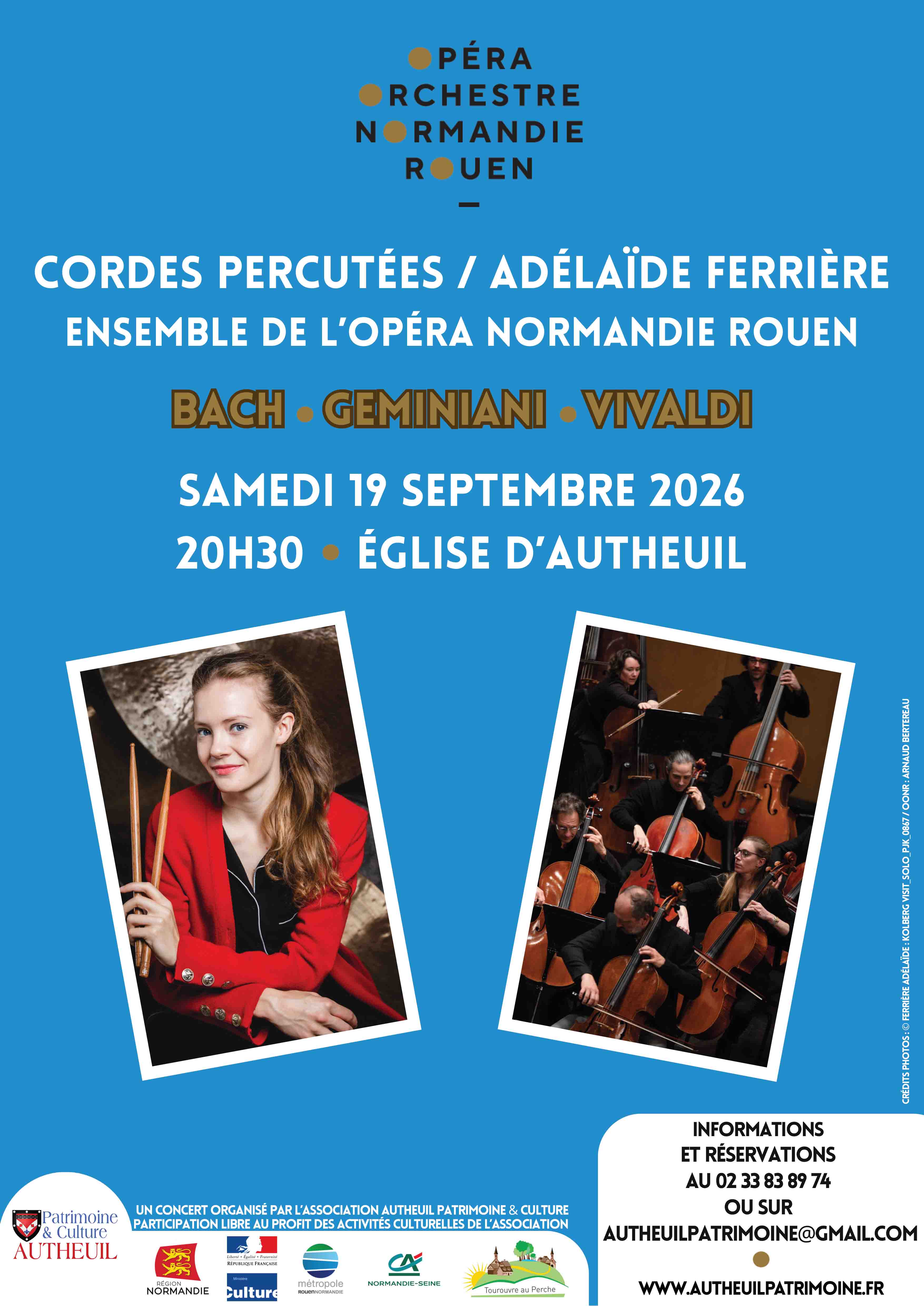 Cordes percutées par l'ensemble de l'opéra Normandie Rouen