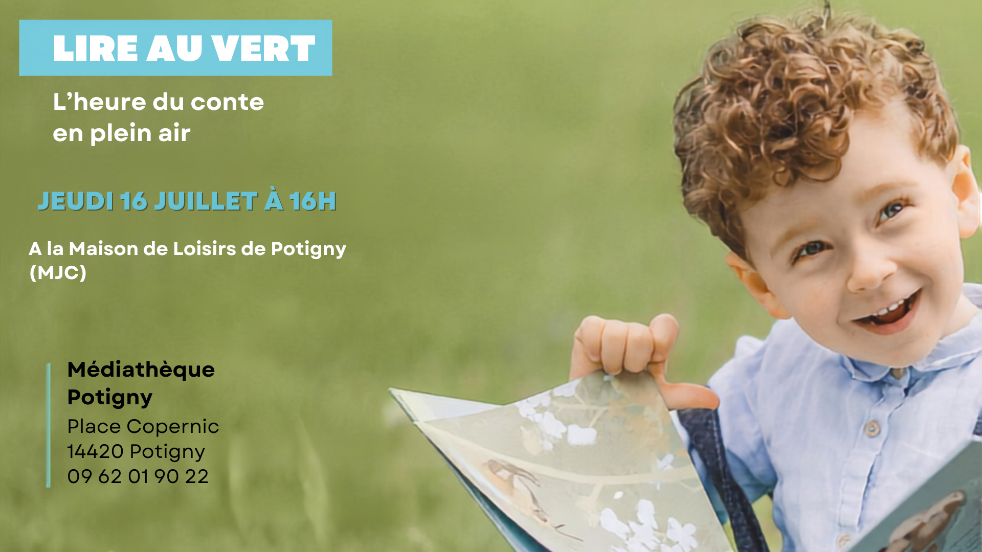 LIRE AU VERT, l'Heure du conte en plein air !