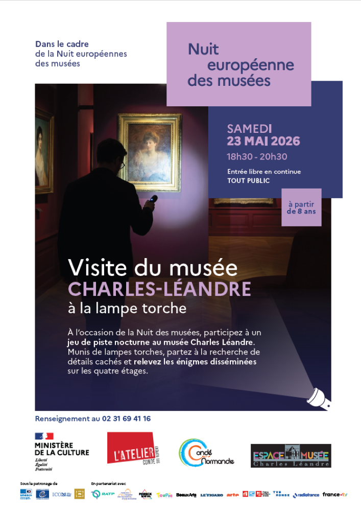 Nuit européenne des musées : jeu de piste nocturne au Musée Charles Léandre — visuel événement