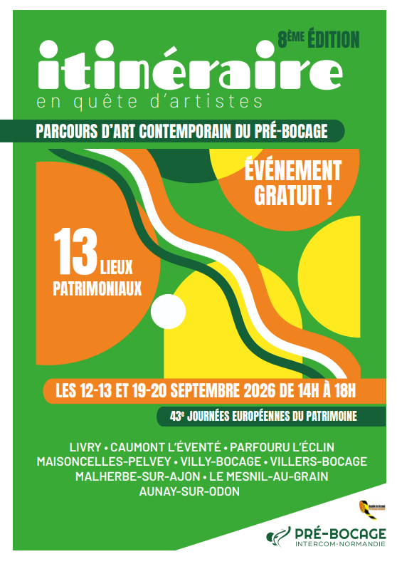 Exposition de Jacques Clémentine pour Itinéraire en quête d'artiste à Aunay-sur-Odon