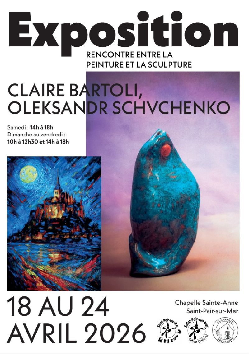 Exposition de Claire BARTOLI et Oleksandr SCHVCHENKO — visuel événement