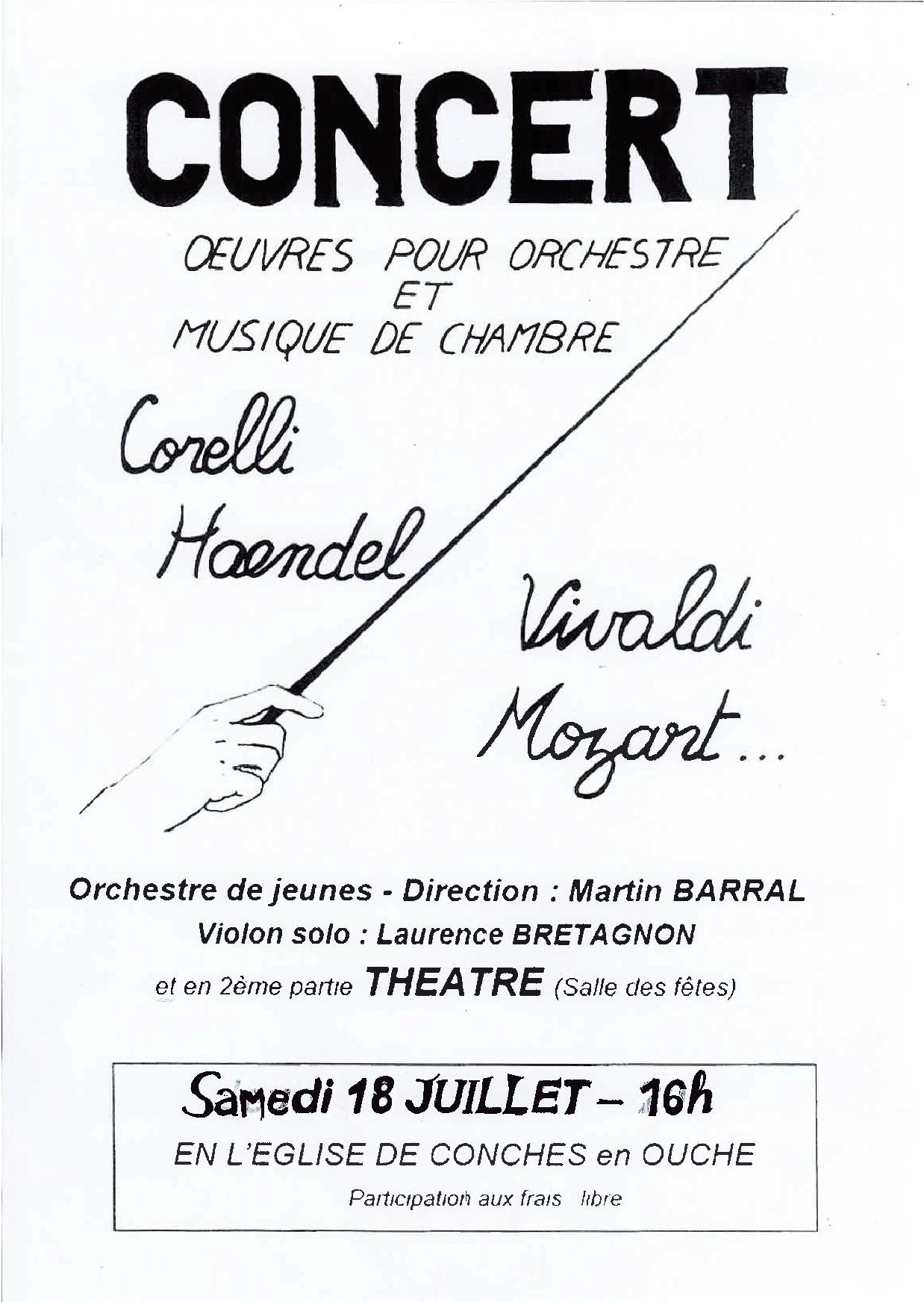 Concert - Oeuvres pour orchestre et musique de chambre, 18.07.2026