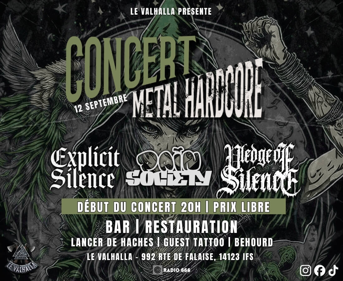 Concert hardcore : Pain Society - Pledge of Silence - Explicit Silence