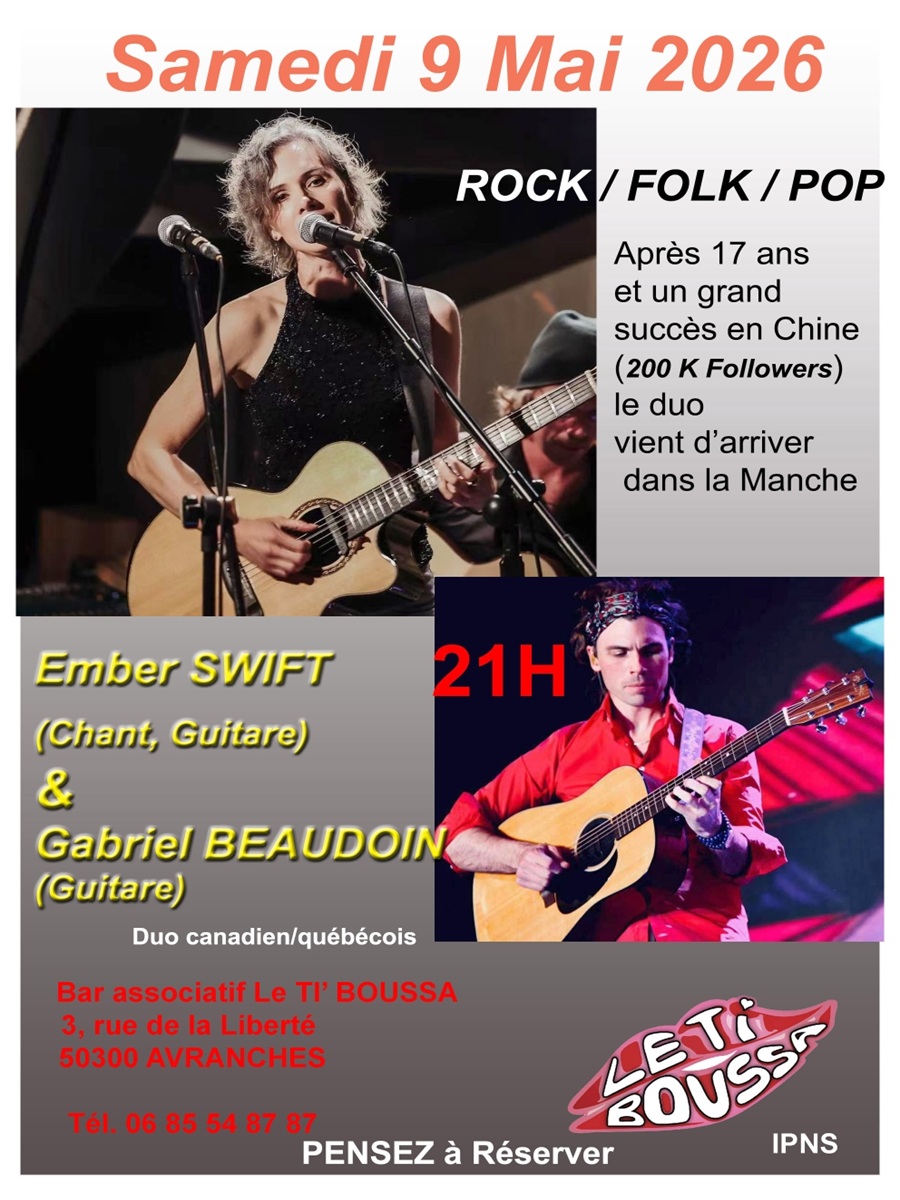 Concert "Ember Swift et Gabriel Beaudoin"