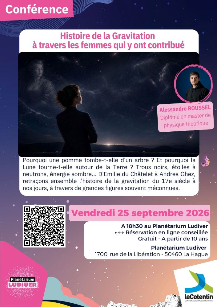 Conférence "Histoire de la gravitation à travers les femmes qui y ont contribué" par Alessandro Roussel