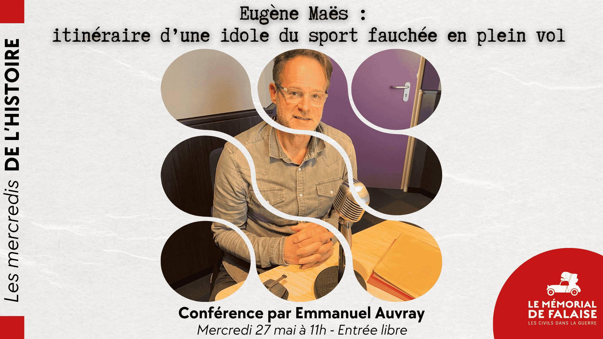 Conférence "Eugène Maës : itinéraire d’une idole du sport fauchée en plein vol" par Emmanuel Auvray — visuel événement