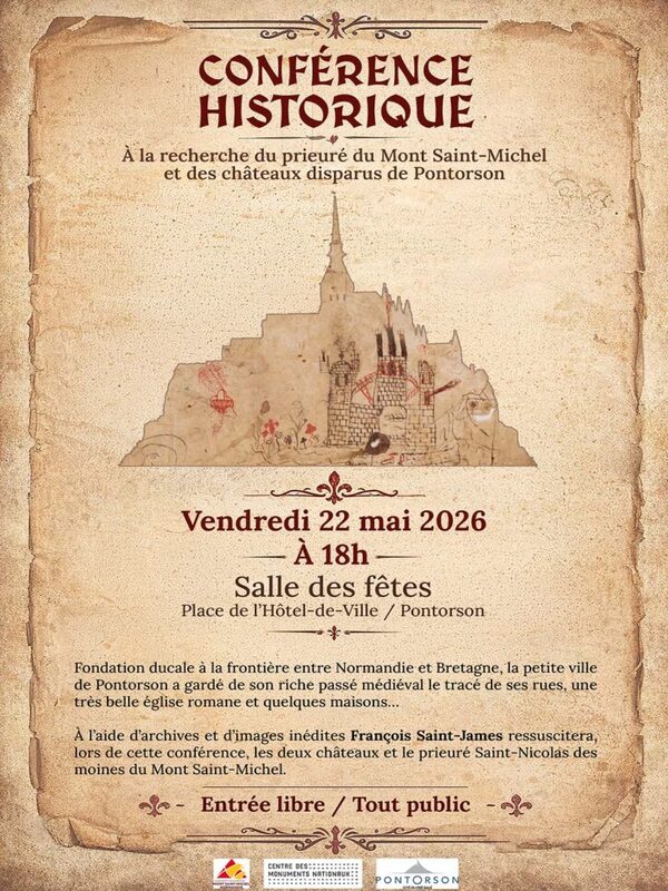 Conférence : "À la recherche du prieuré du Mont Saint-Michel et des châteaux disparus de Pontorson"