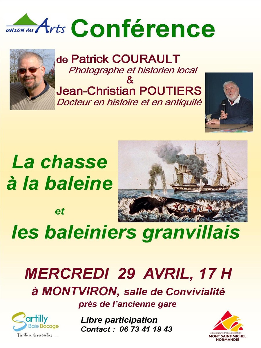 Conférence "La chasse à la baleine et les baleiniers granvillais" — visuel événement