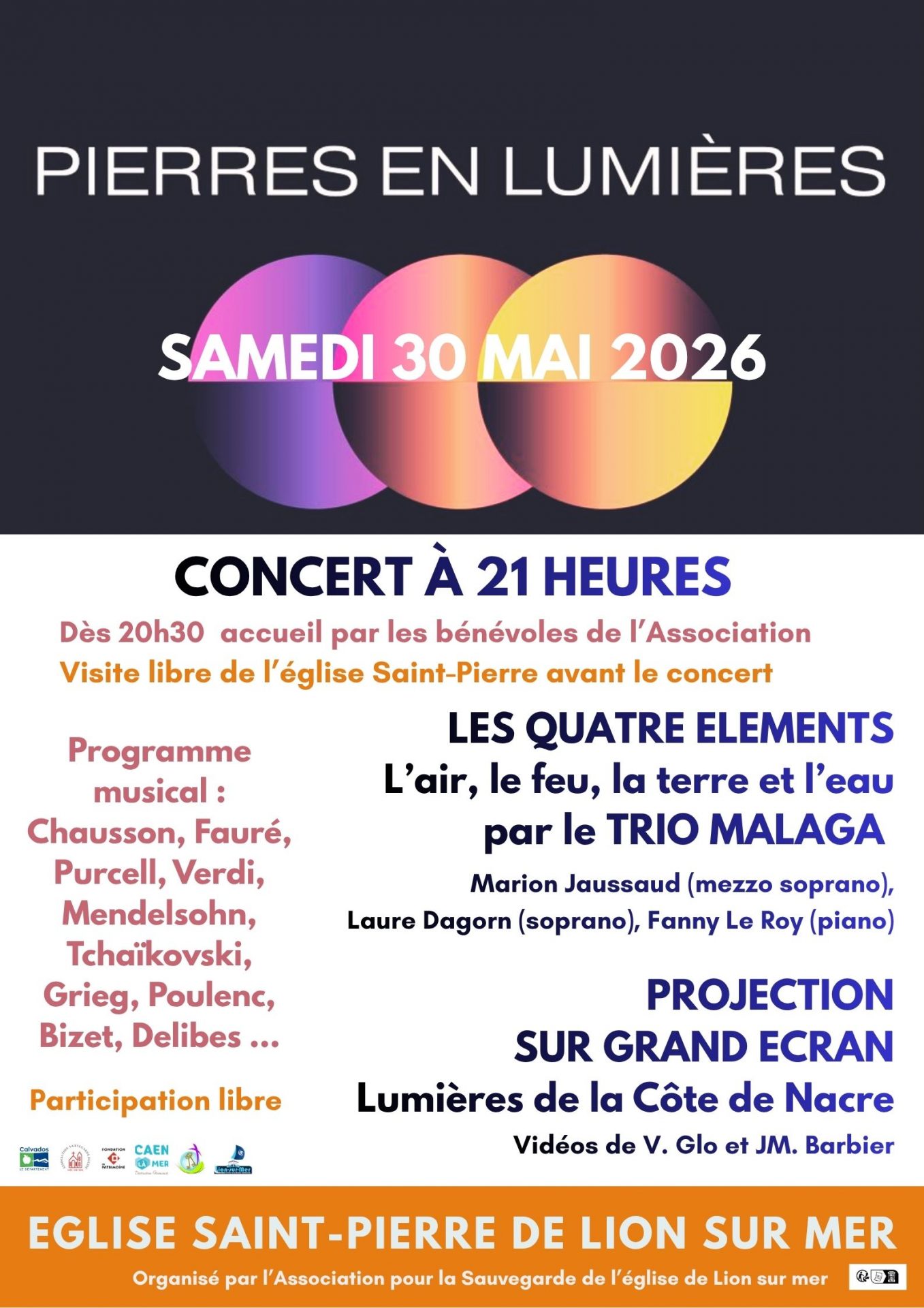 Les quatre éléments et Lumières de la Côte de Nacre à l'église de Lion
