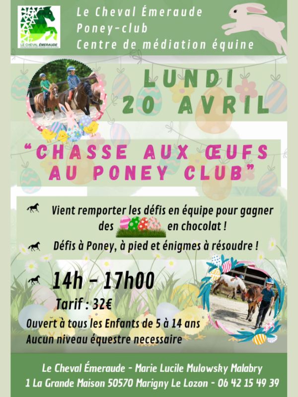Chasse aux oeufs au poney club