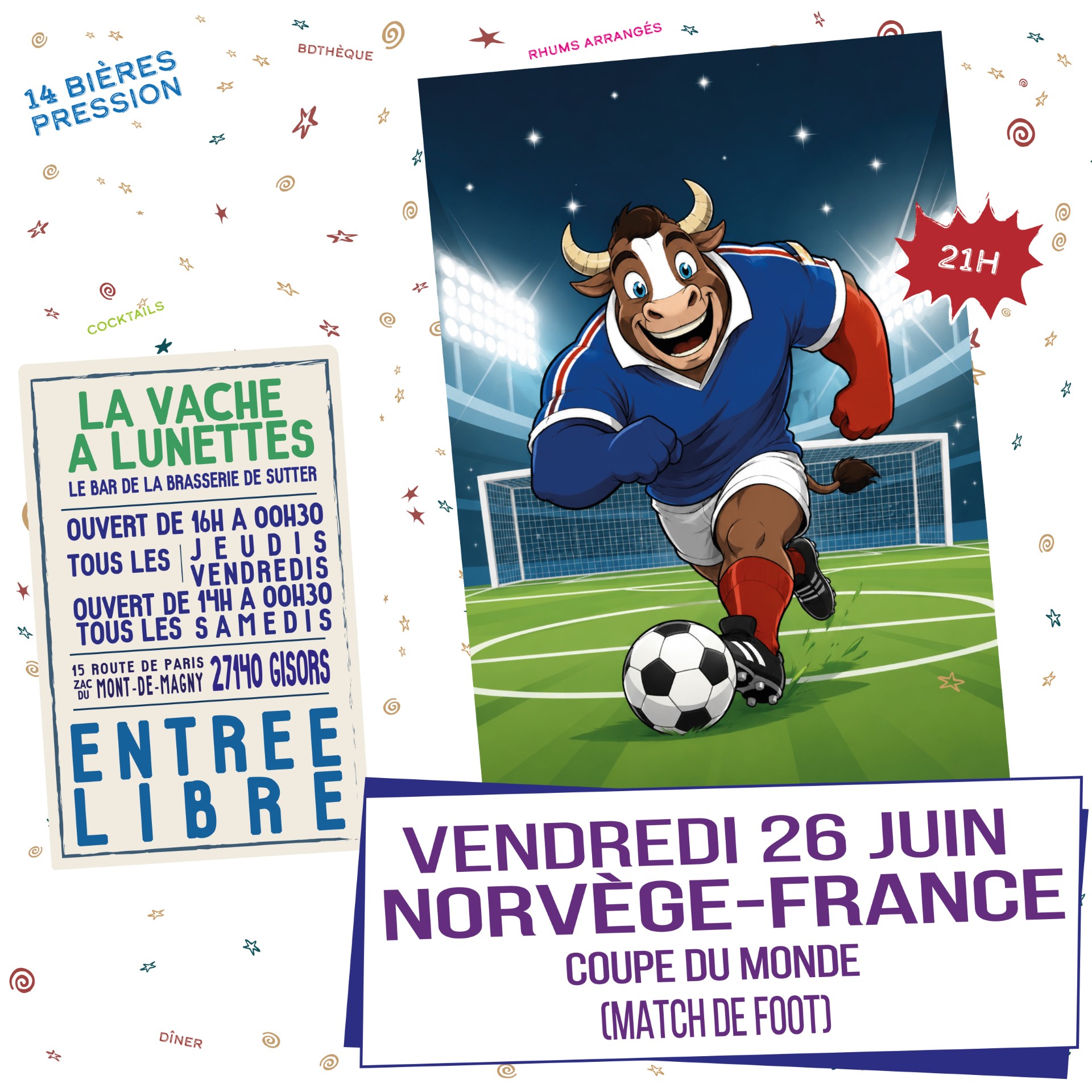 Projection du match de foot France-Norvège
