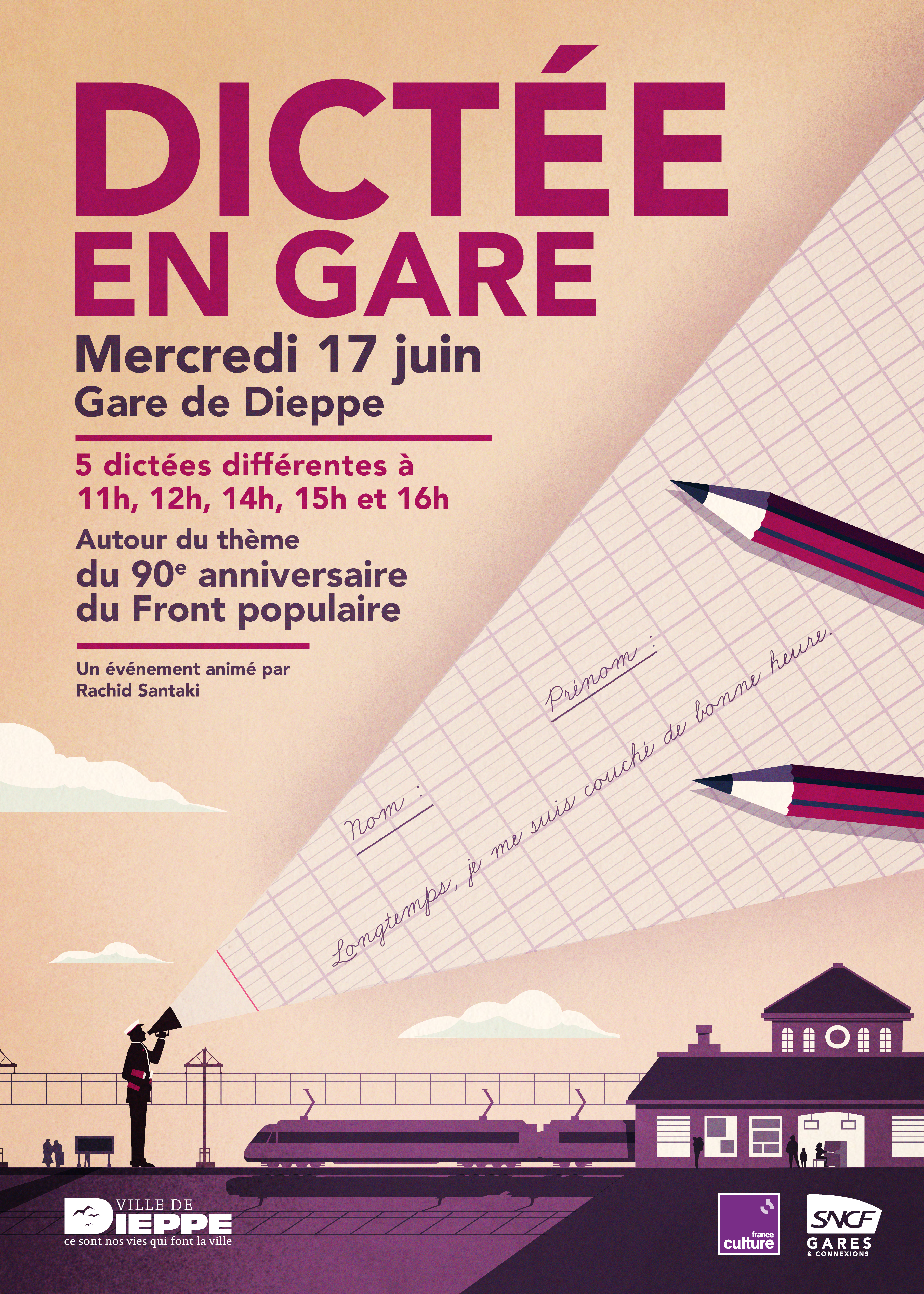 [Dictée en gare]