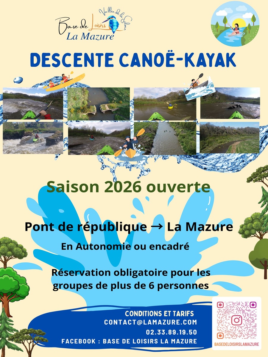 Descente en canoë kayak — visuel événement