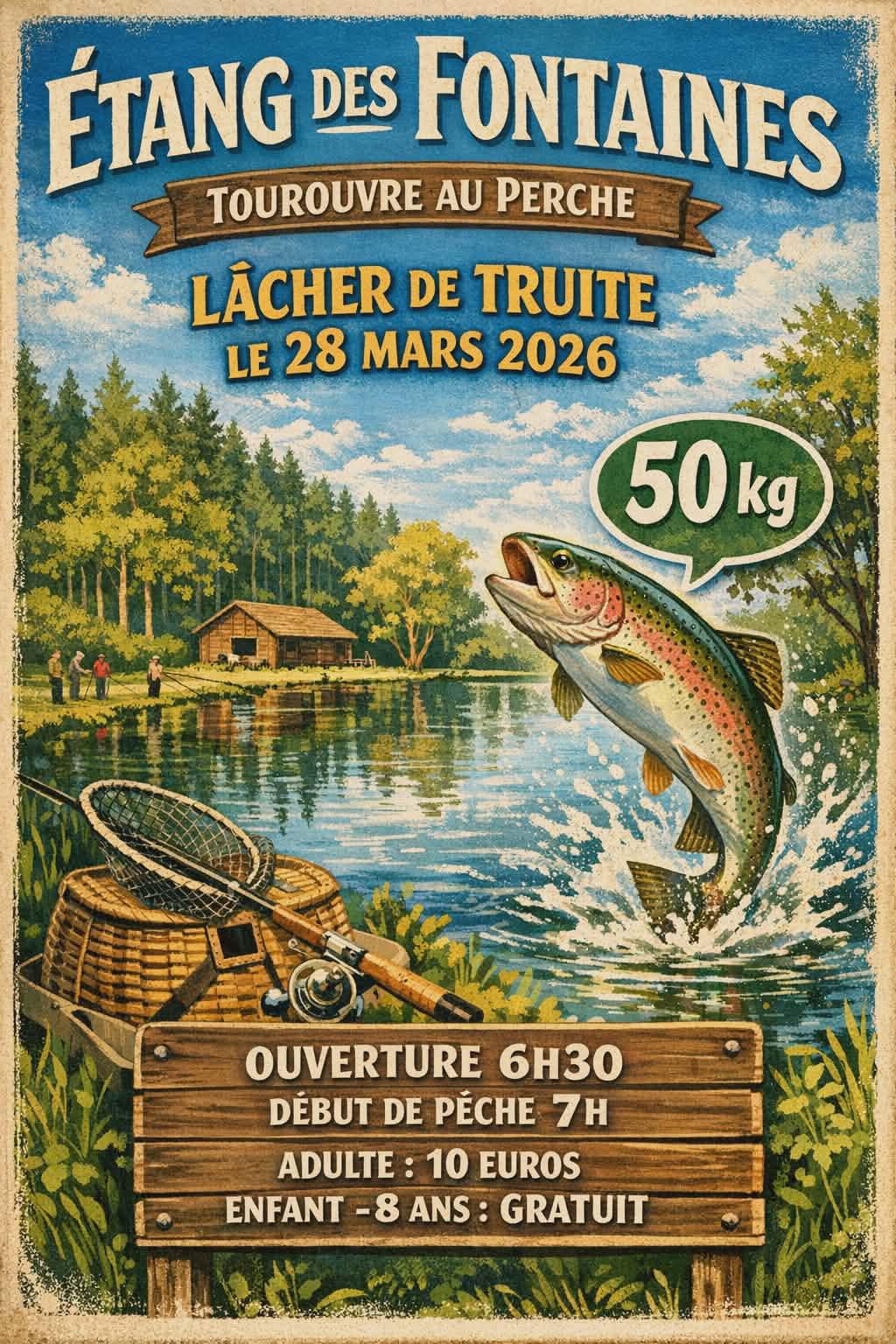 Ouverture de la pêche à l'étang des Fontaines