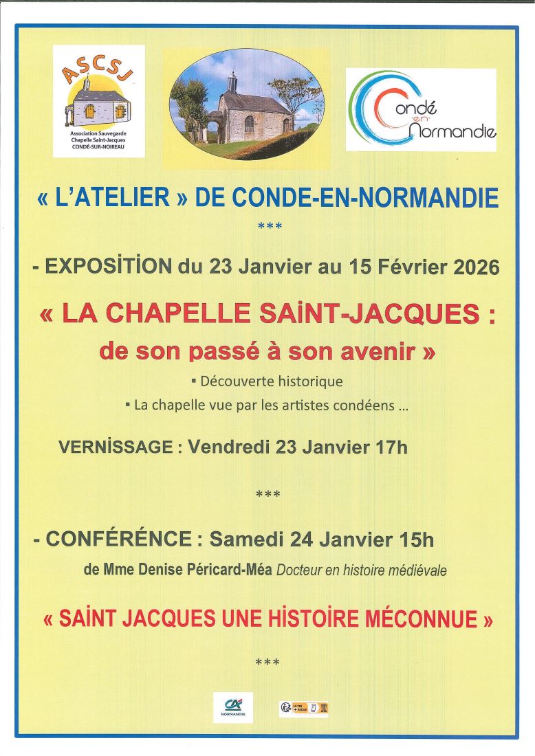 Conférence à l'Atelier Médiathèque de Condé en Normandie : "Saint Jacques, une histoire méconnue"