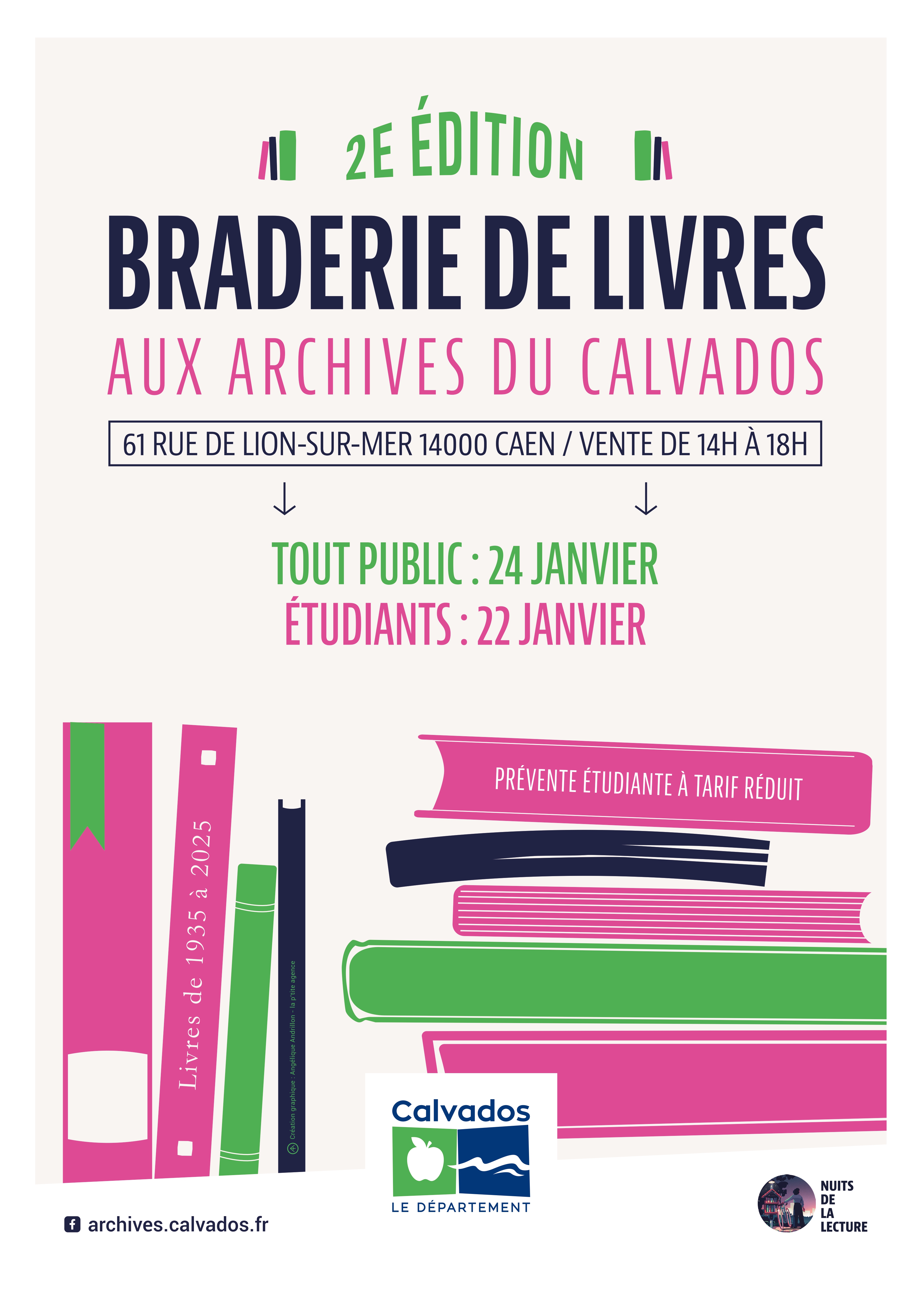 Braderie de livres aux Archives du Calvados - Caen
