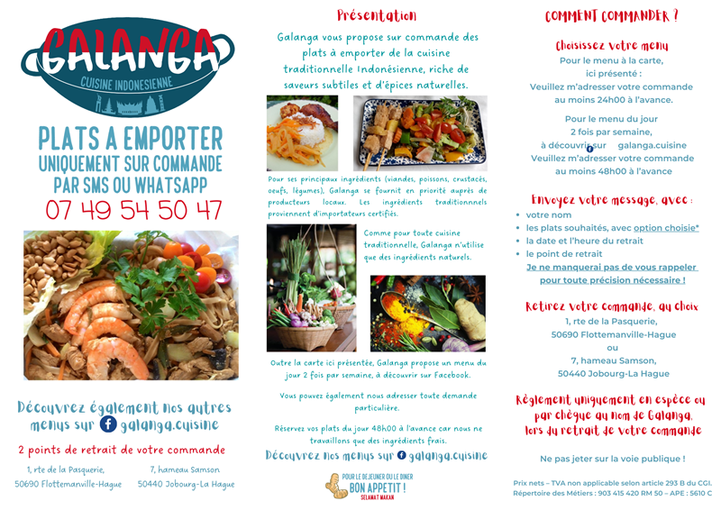 Galanga > Vente à emporter