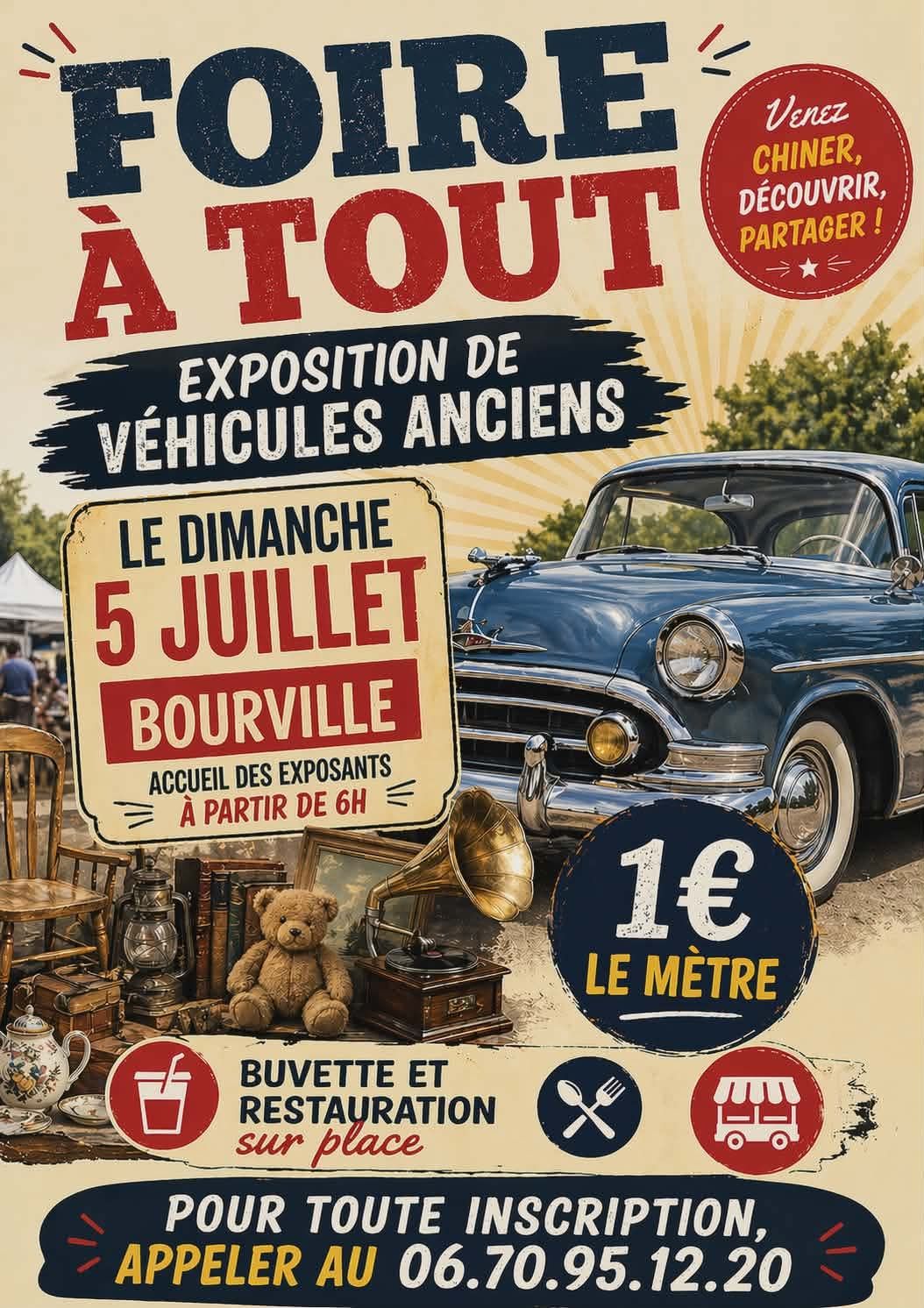 Foire à tout - exposition de véhicules anciens