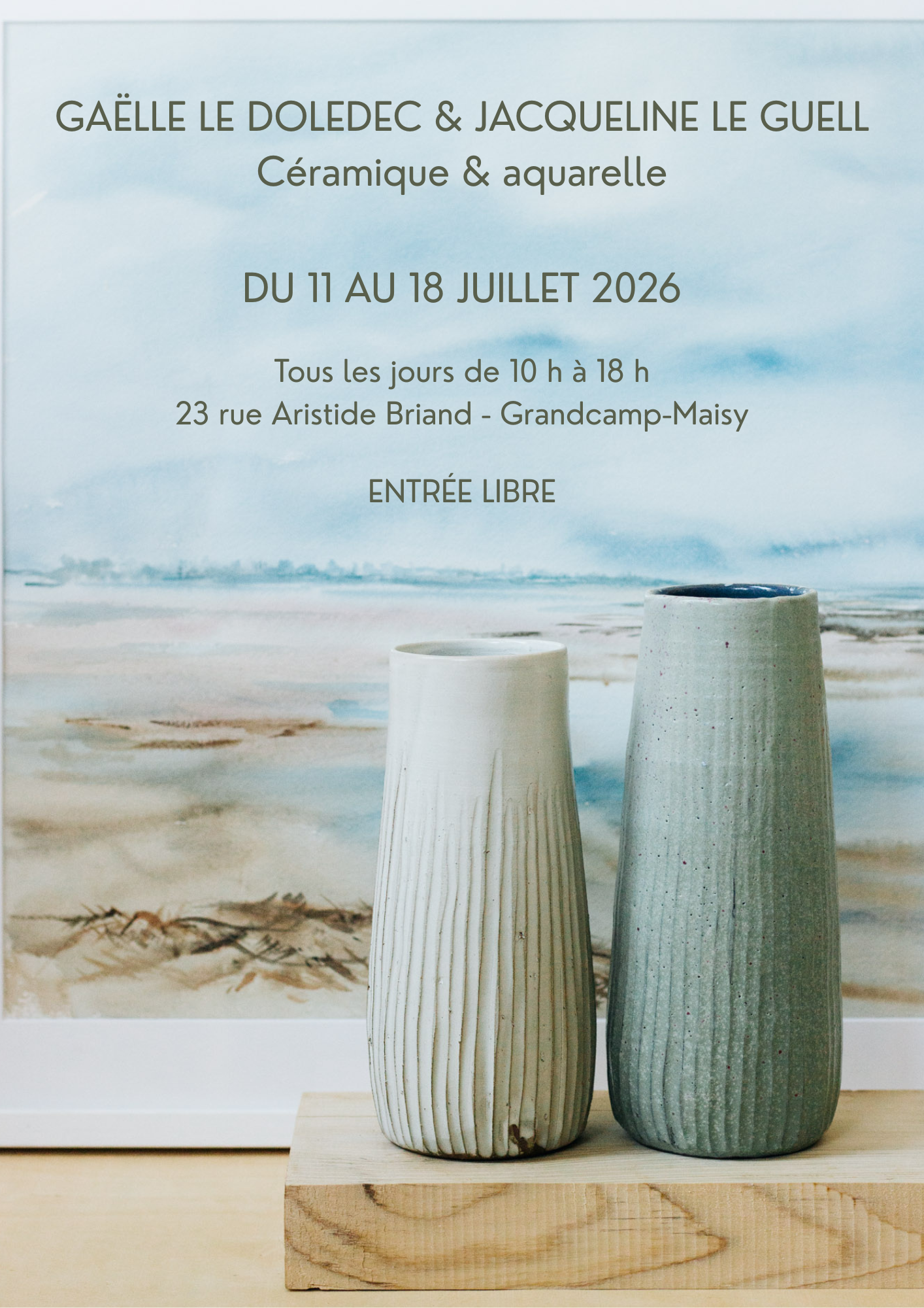 Exposition à Grandcamp-Maisy – Jacqueline Le Guell et Gaëlle Le Doledec