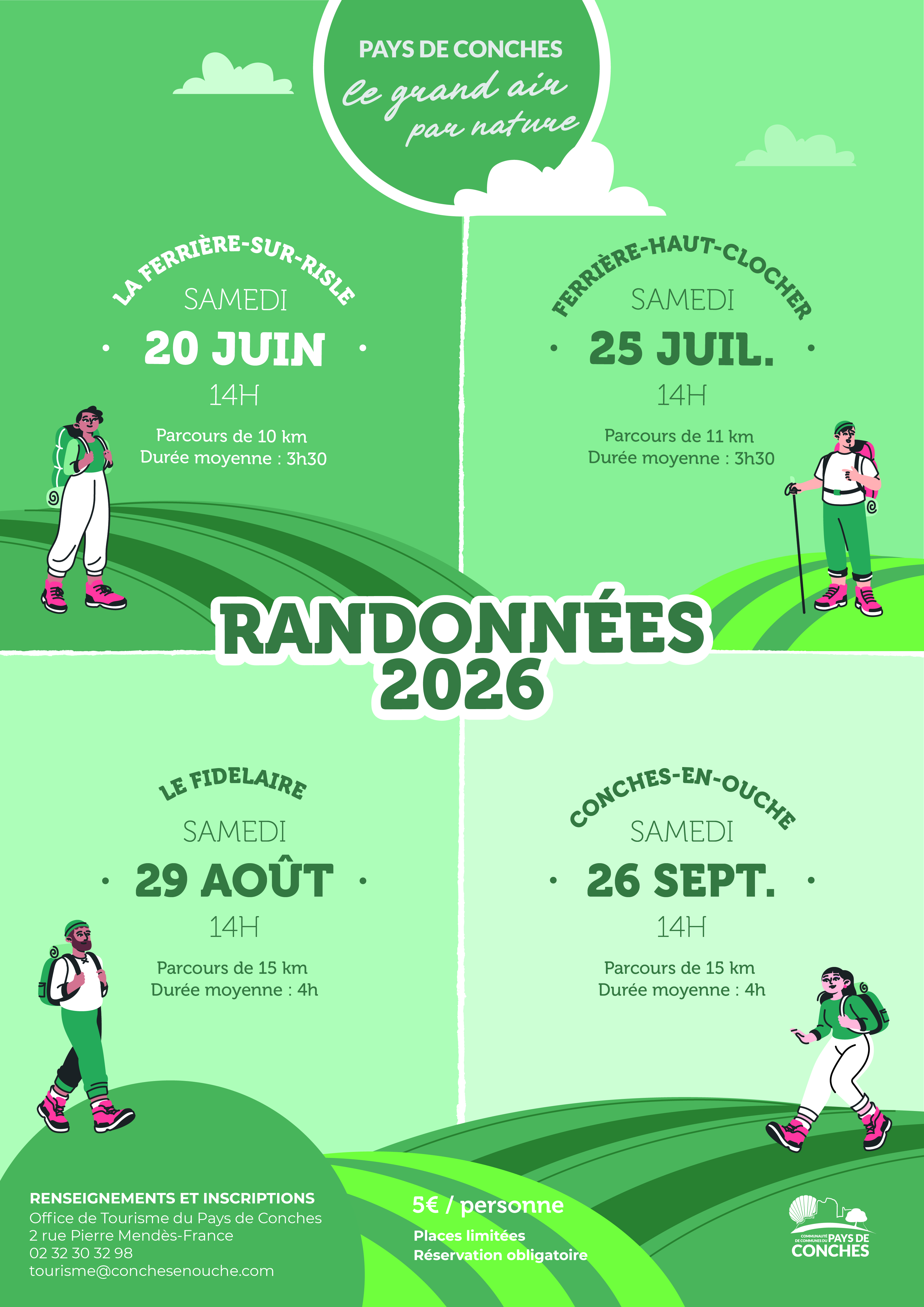 Randonnées dans le Pays de Conches, saison 2026