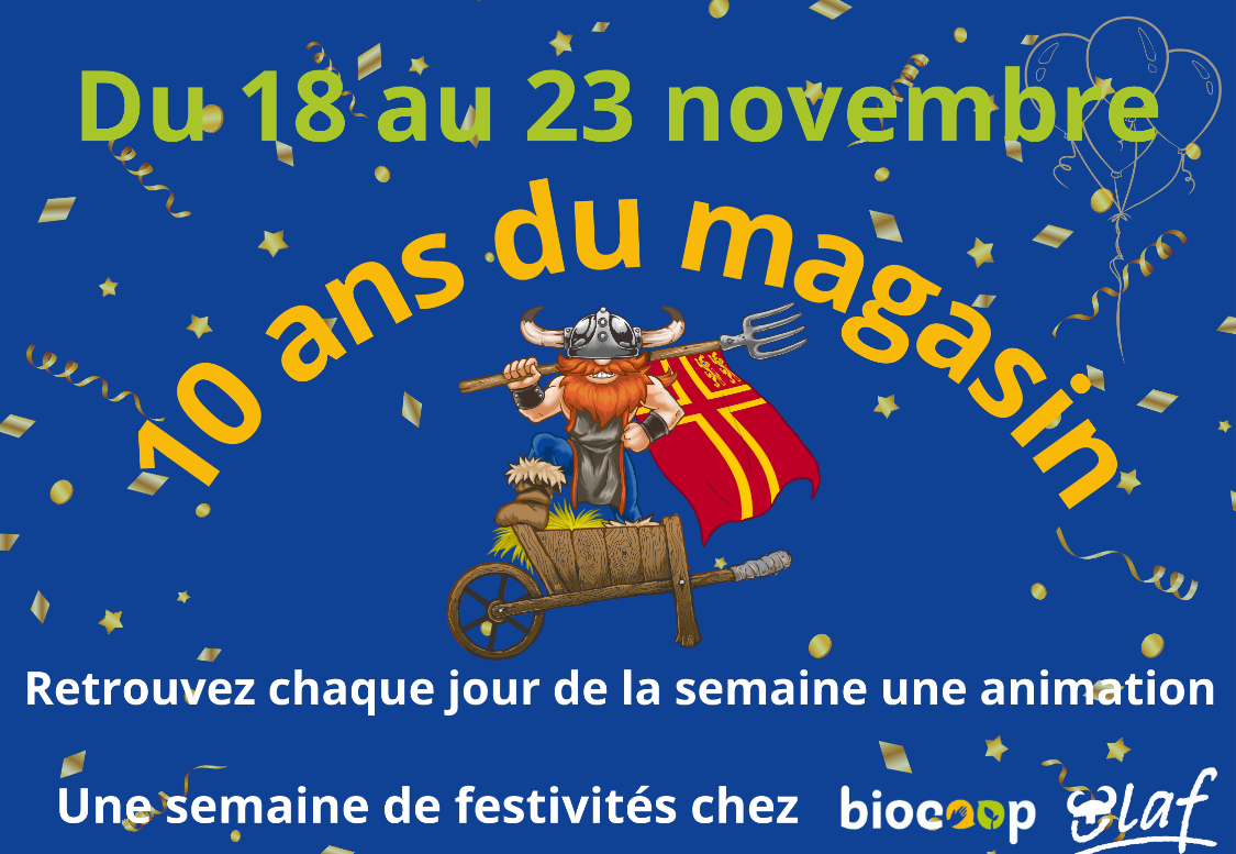 10 ans BIOCOOP OLAF - 18 au 23 novembre 2024