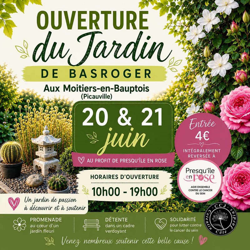 Ouverture du jardin au profit de Presqu'île en rose