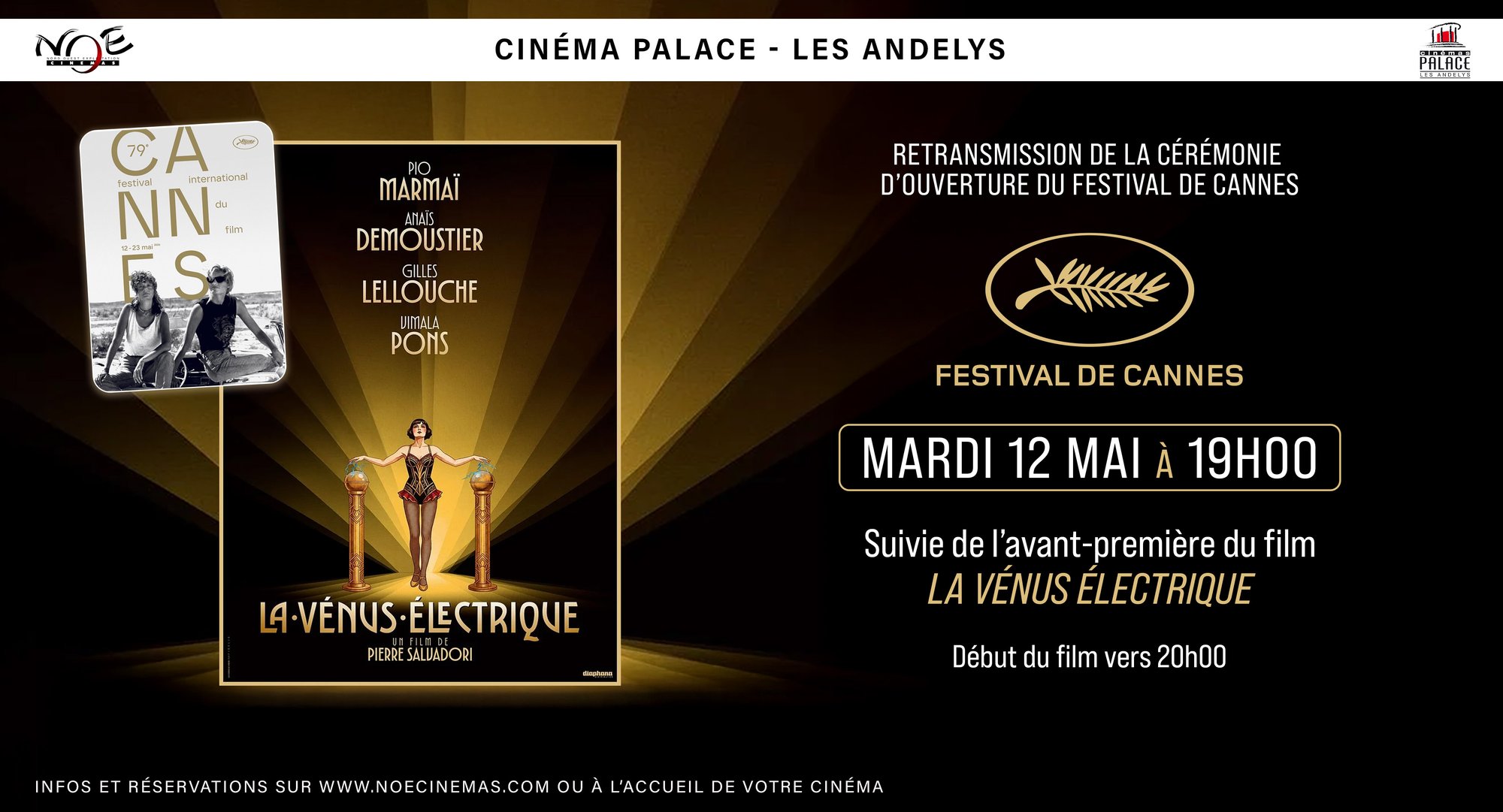 Ouverture de Cannes et avant-première La Vénus électrique
