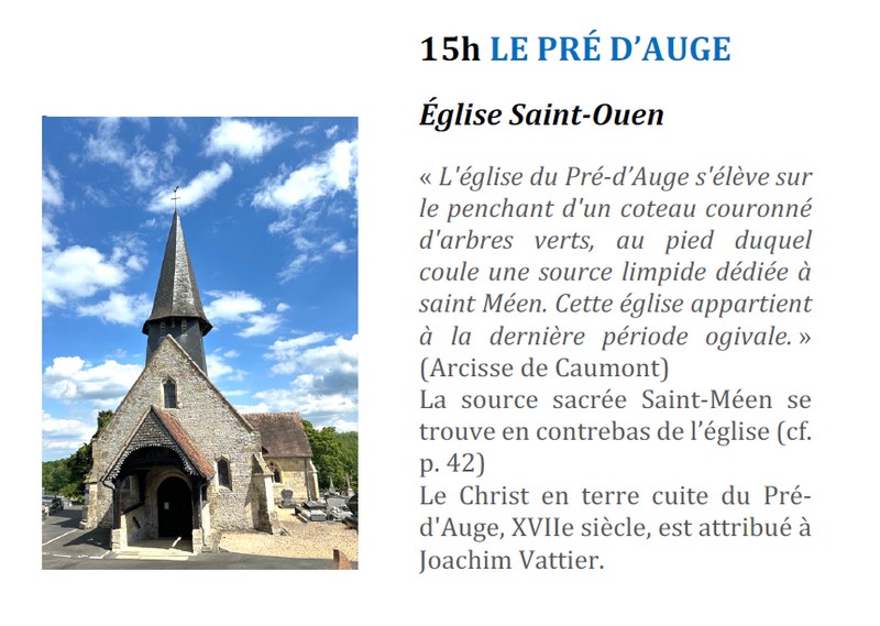 Apepa : Visite de l'Eglise Saint-Ouen, Le Pré d'Auge