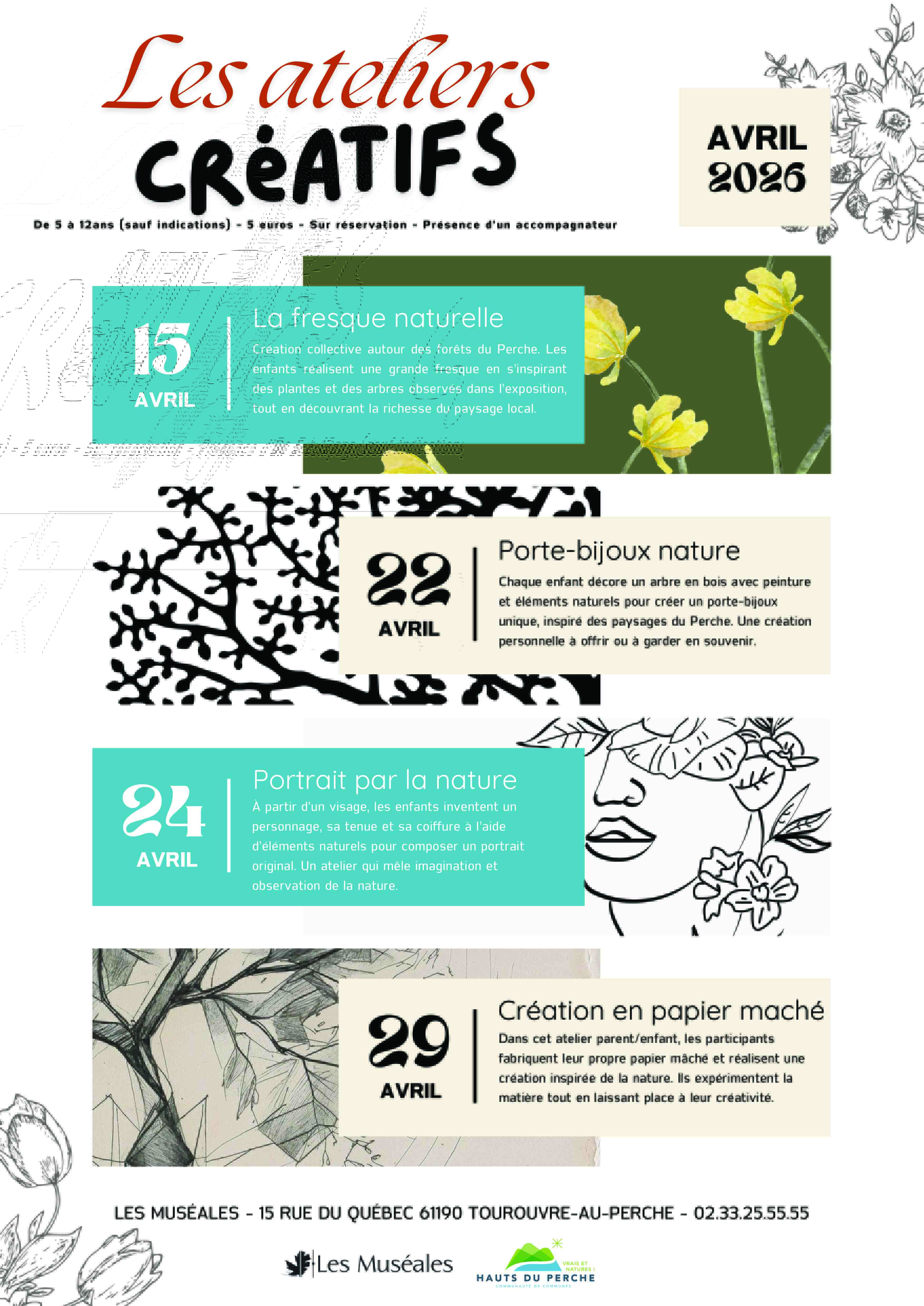 Ateliers créatifs  5-12 ans 