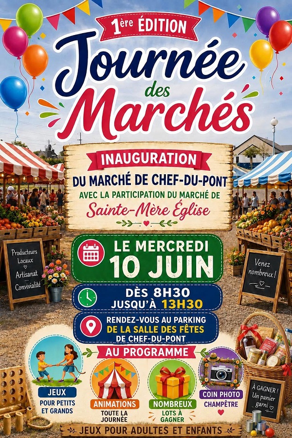 Inauguration du marché de Chef-du-Pont