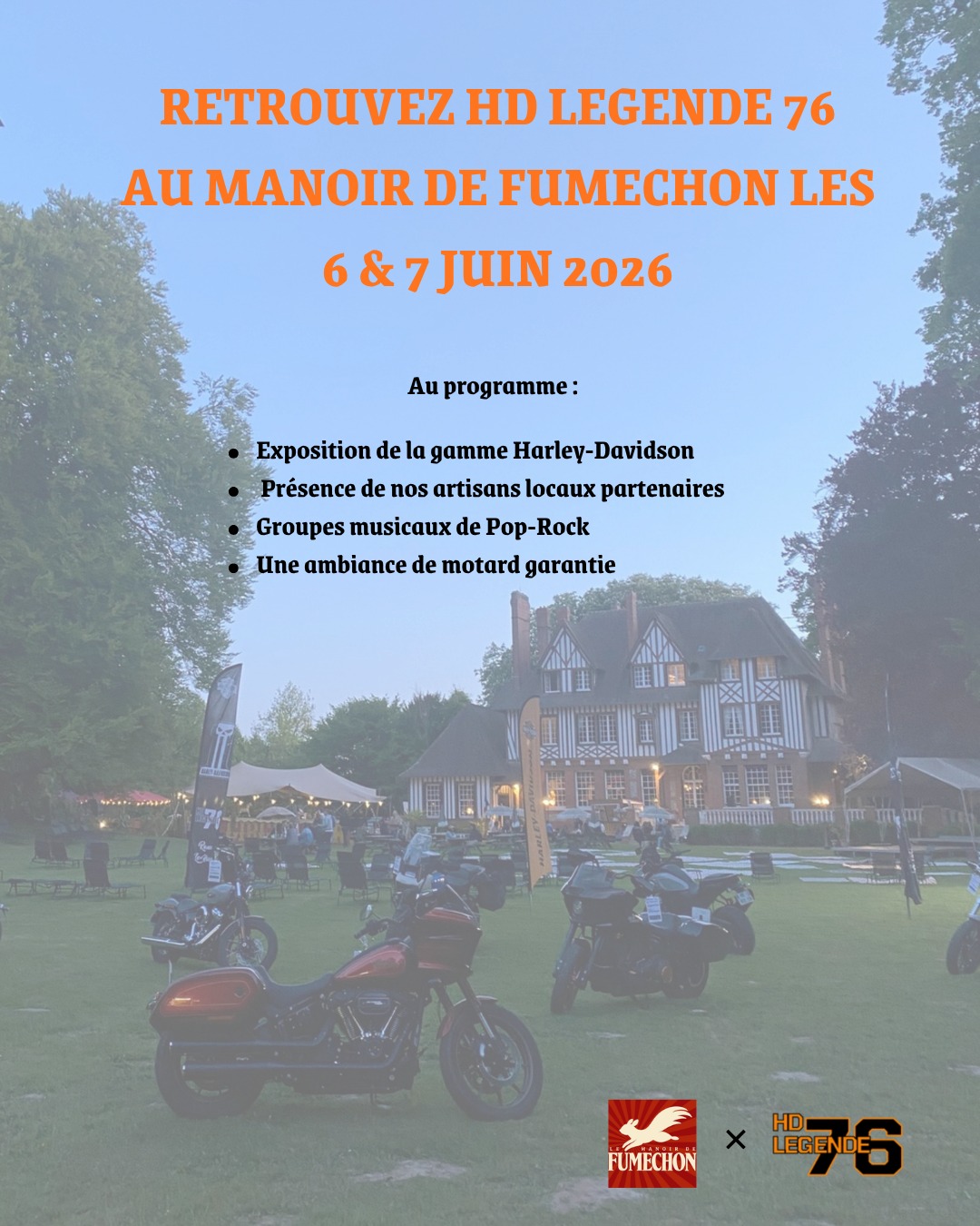 HD Légende 76, présent au Manoir de Fumechon