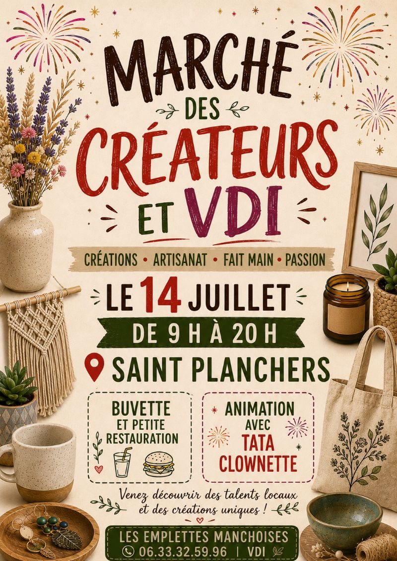 Affiche de Marché des créateurs et vdi