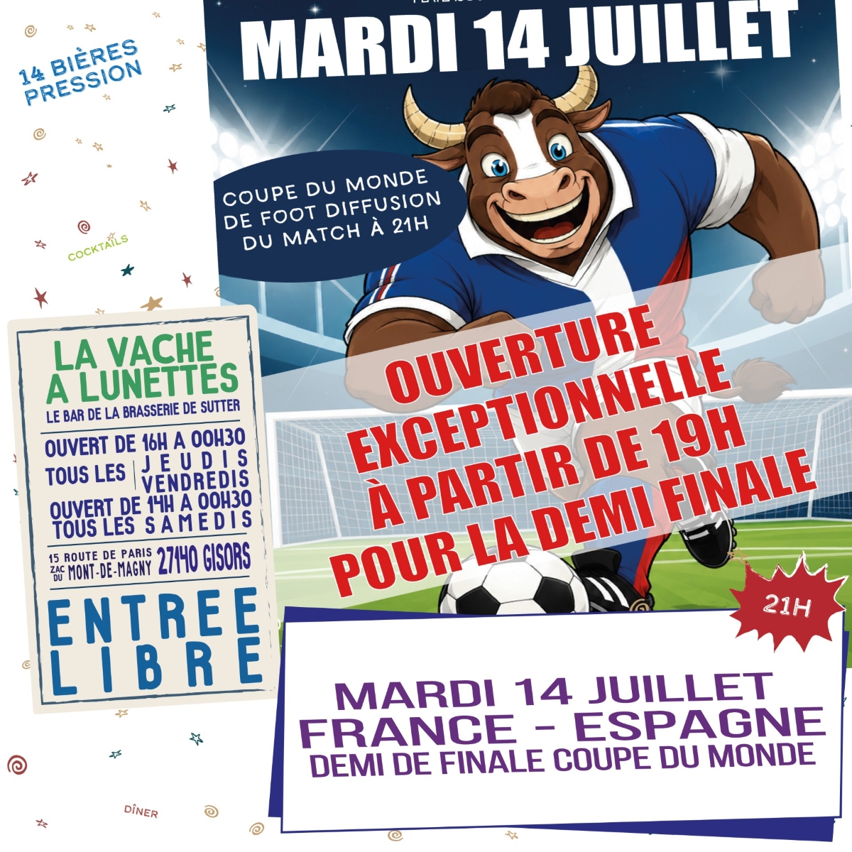 Projection de la demi-finale France-Espagne