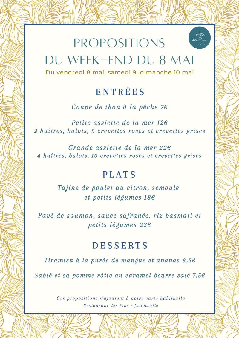 Menu du week-end du 8 mai — visuel événement