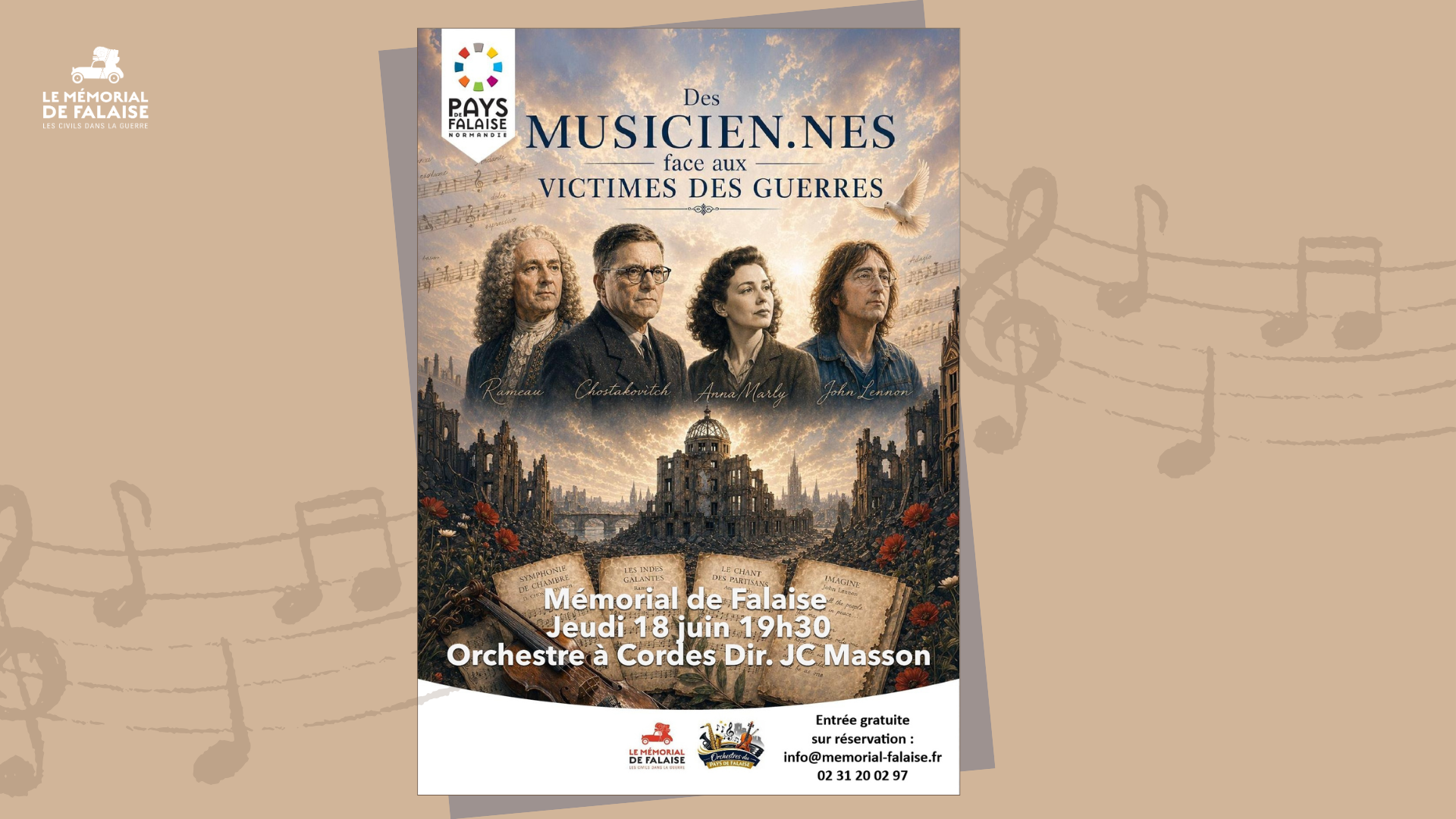 Concert "Des musicien.nes face aux victimes de guerre" par les élèves de l'École de Musique du Pays de Falaise