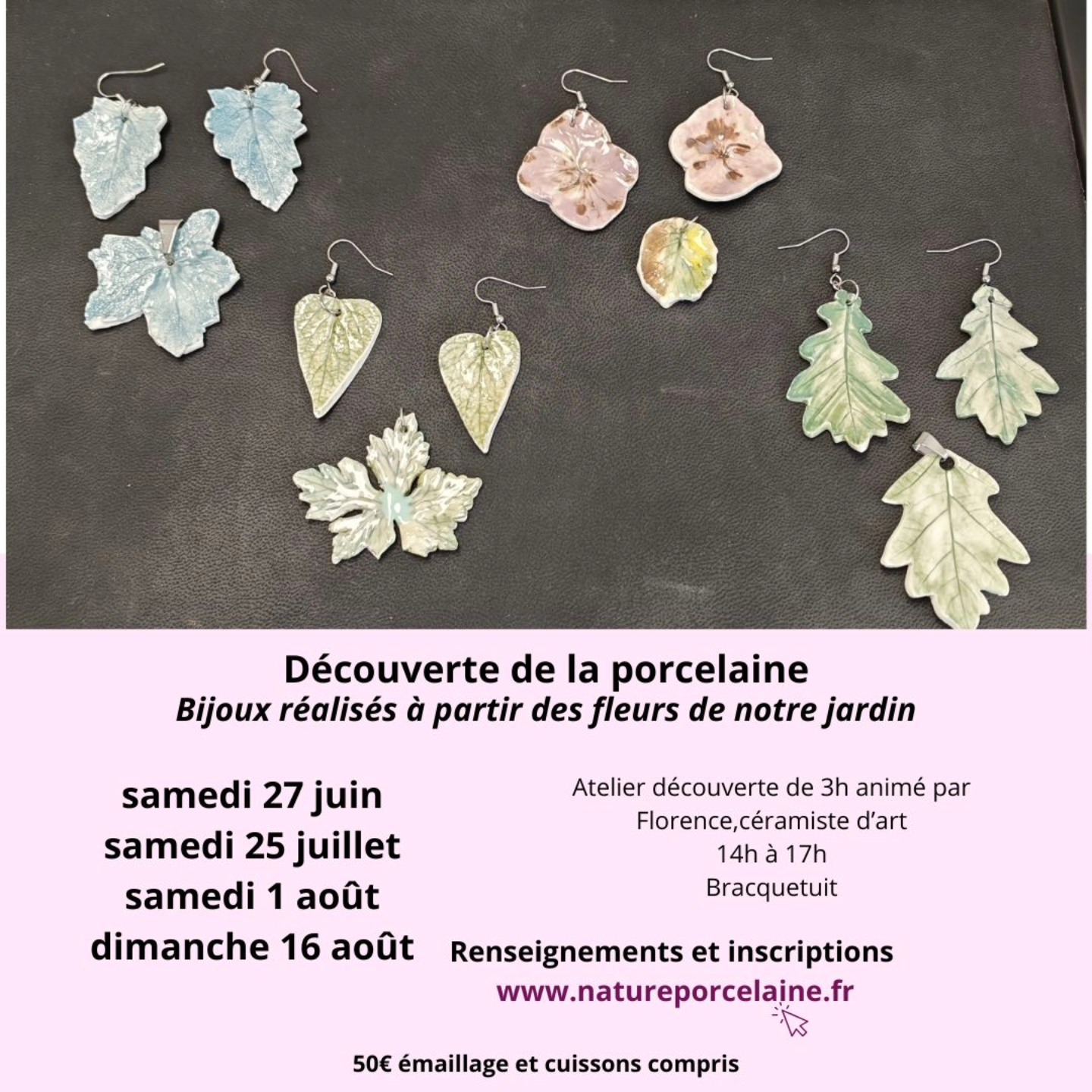 Atelier bijoux en porcelaine