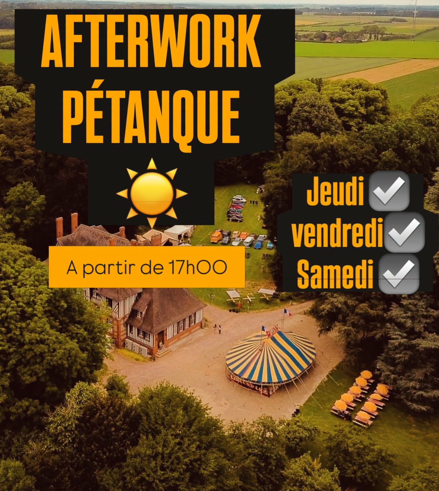 Afterwork pétanque au Manoir de Fumechon