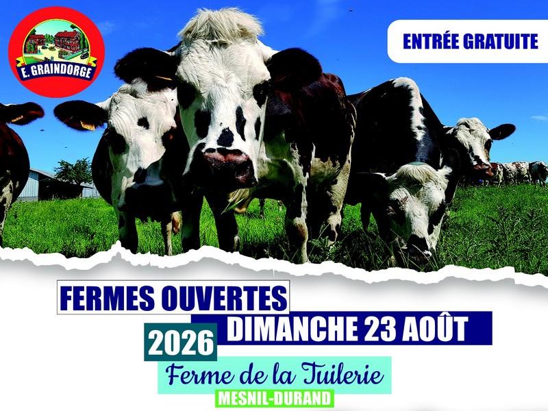 Fermes ouvertes / Visites de la fromagerie Graindorge à Livarot et la ferme de la Tuilerie à Le Mesnil Durand.