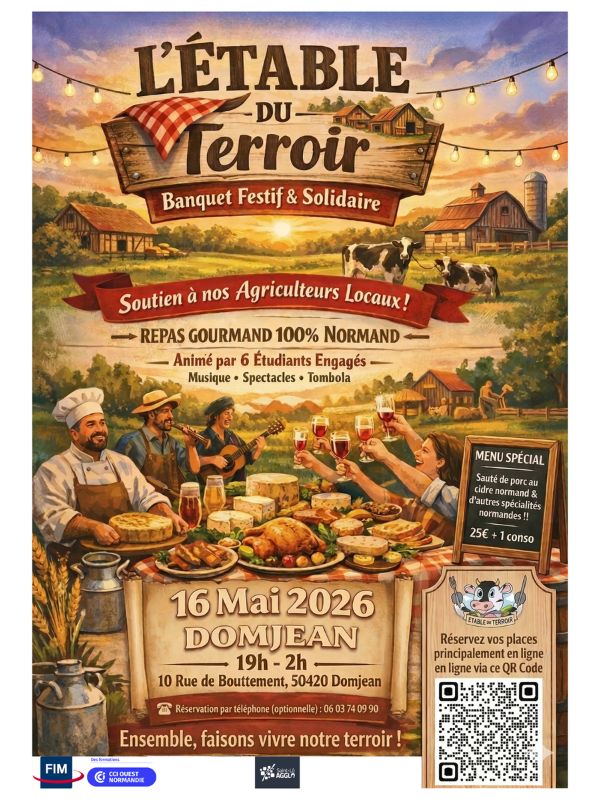 L'étable du terroir > Banquet festif et solidaire — visuel événement