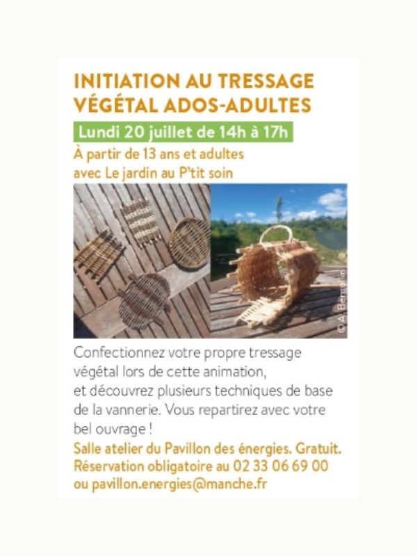 Initiation au tressage végétal ados-adultes