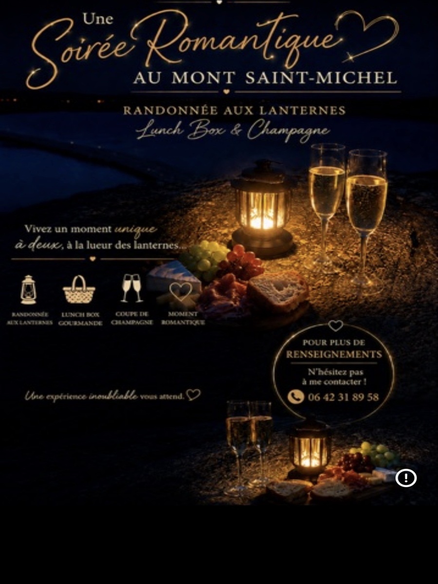 Promenade romantique aux lanternes au Mont Saint-Michel