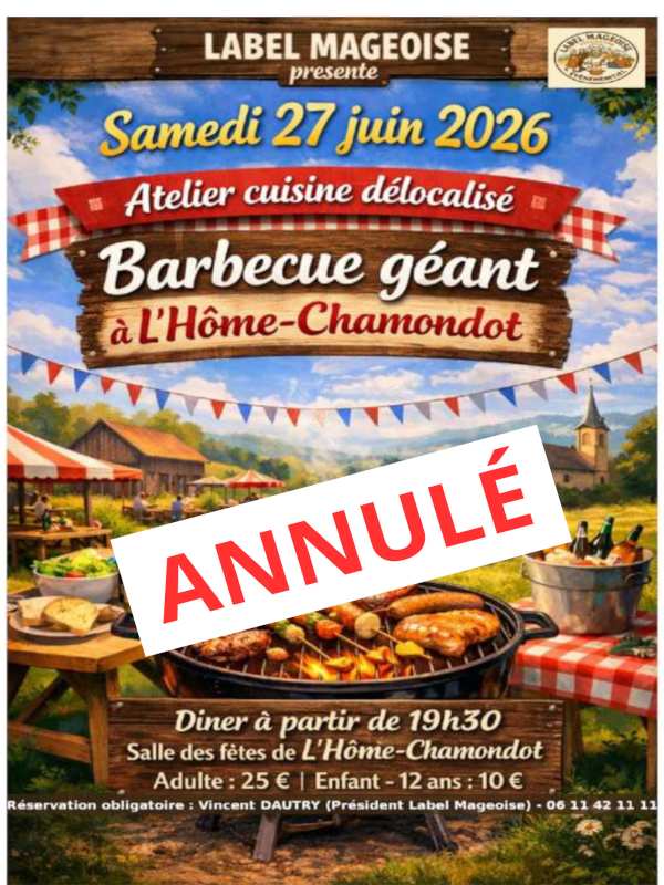 (ANNULATION) Barbecue géant à L’Hôme-Chamondot