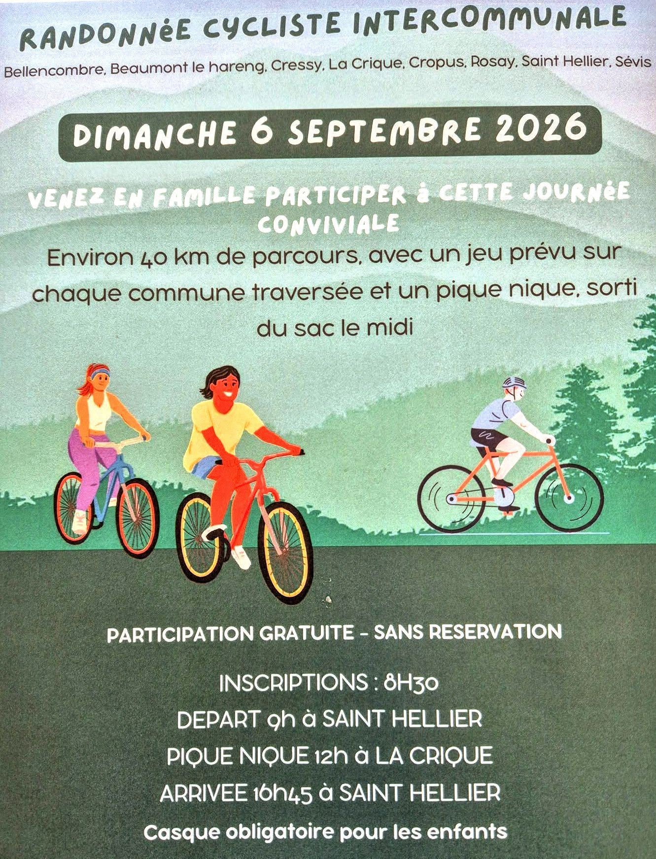 Randonnée cycliste intercommunale