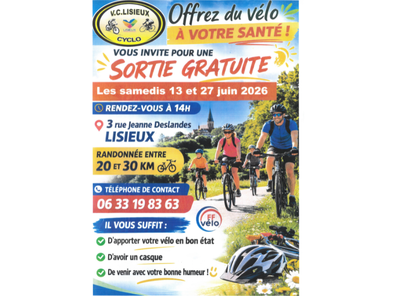 Offrez du vélo à votre santé : sorties gratuites